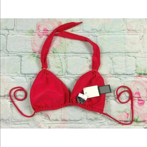 Corpo Bonito Woman Junior Red Bikini Top Halter Style. - Picture 4 of 6